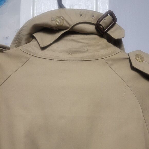 Vintage Chaps Ralph Lauren 42R Men Wool Lined Double Breasted Trench Coat - Picture 8 of 16